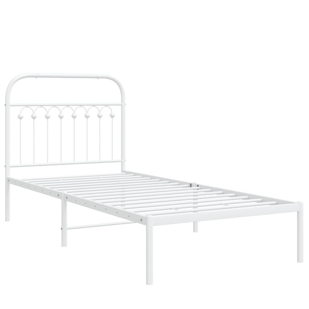 8721102645303_g_en_hd_1 vidaXL Metal Bed Frame without Mattress with Headboard White 90x190 cm - Image 3