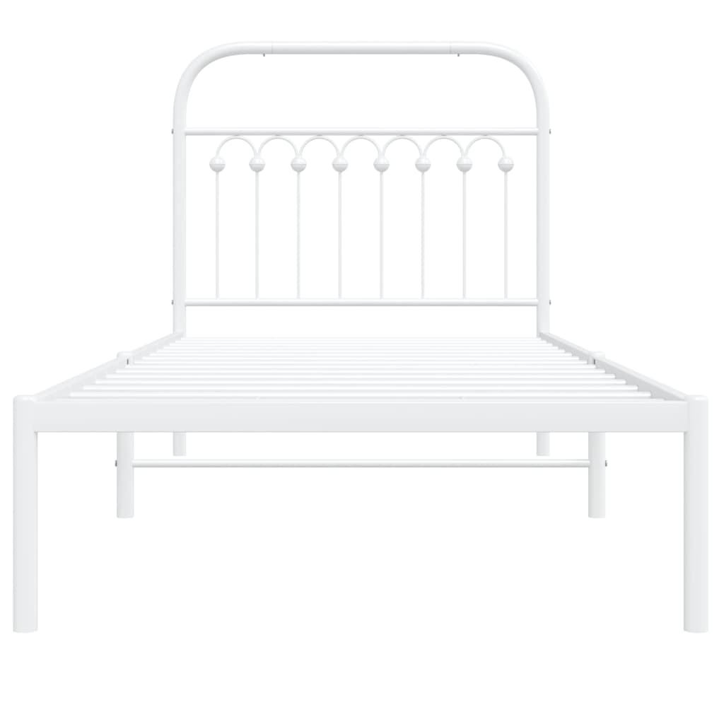 8721102645303_g_en_hd_2 vidaXL Metal Bed Frame without Mattress with Headboard White 90x190 cm - Image 4