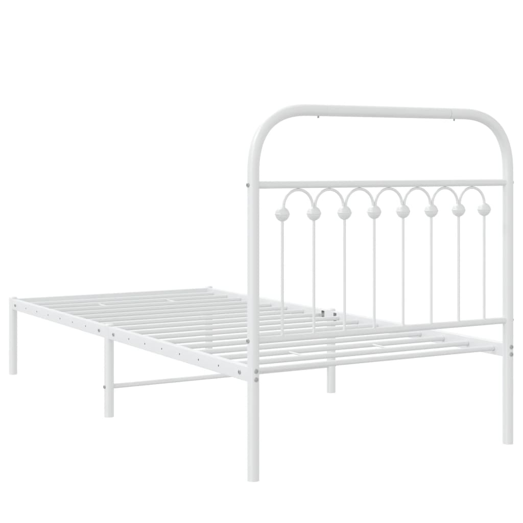 8721102645303_g_en_hd_4 vidaXL Metal Bed Frame without Mattress with Headboard White 90x190 cm - Image 6
