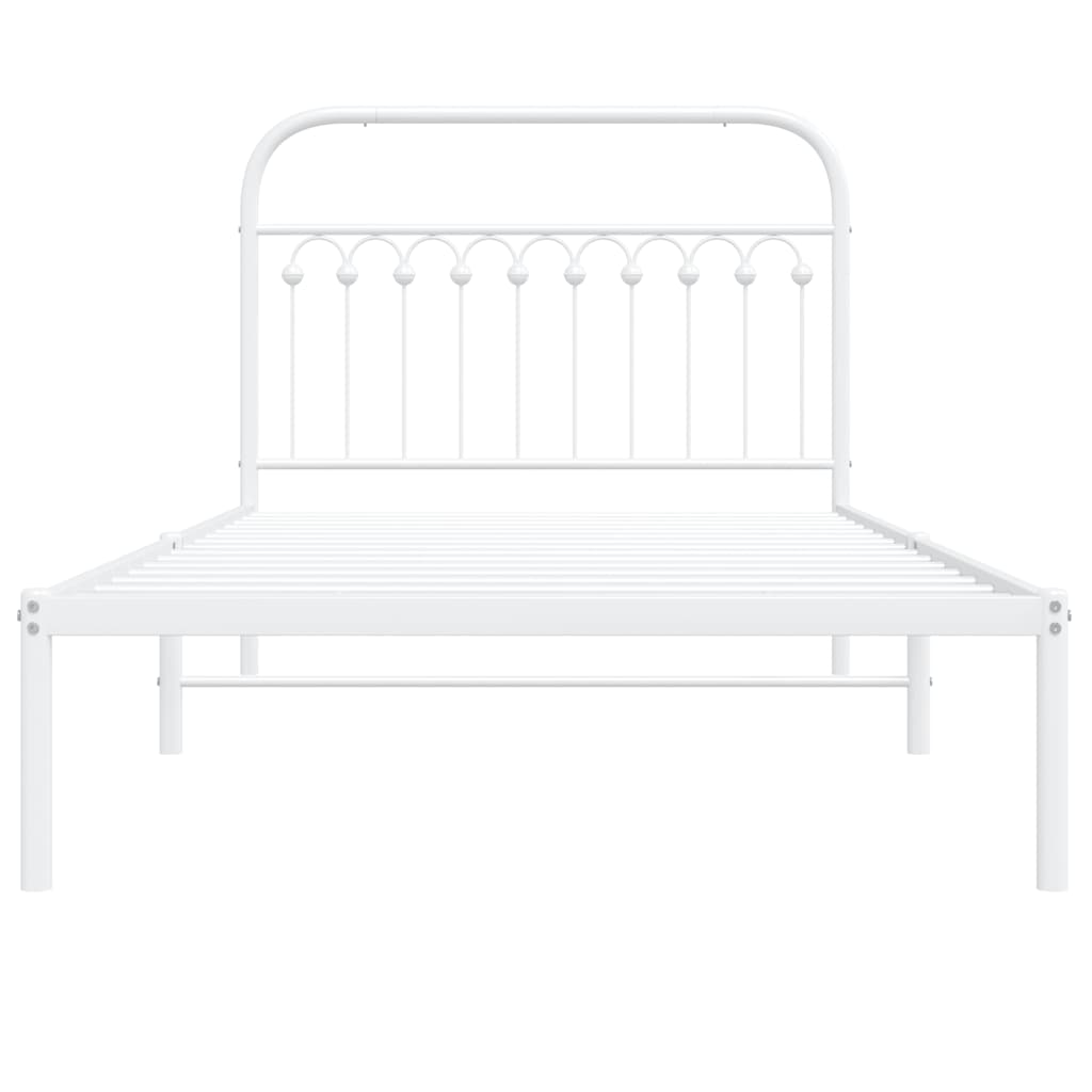 8721102645341_g_en_hd_2 vidaXL Metal Bed Frame without Mattress with Headboard White 107x203 cm King Single - Image 4