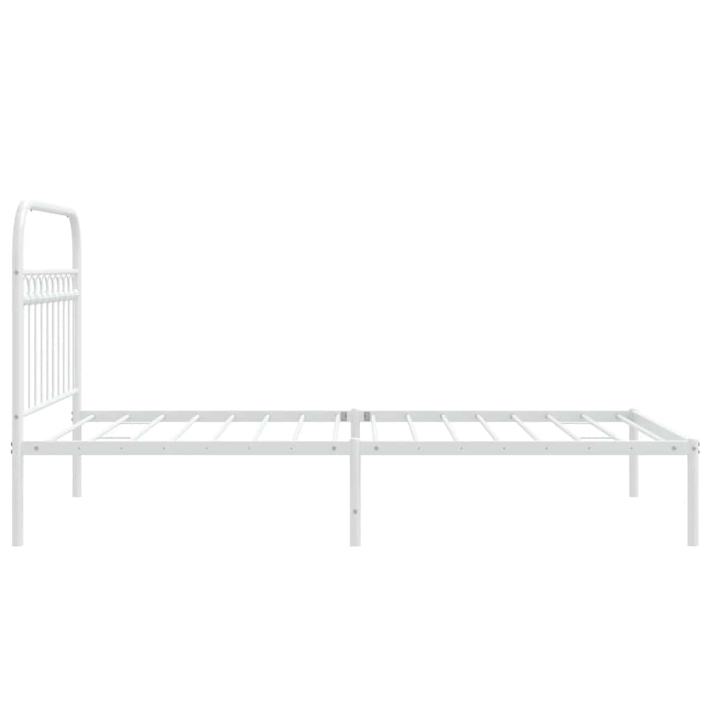 8721102645341_g_en_hd_3 vidaXL Metal Bed Frame without Mattress with Headboard White 107x203 cm King Single - Image 5