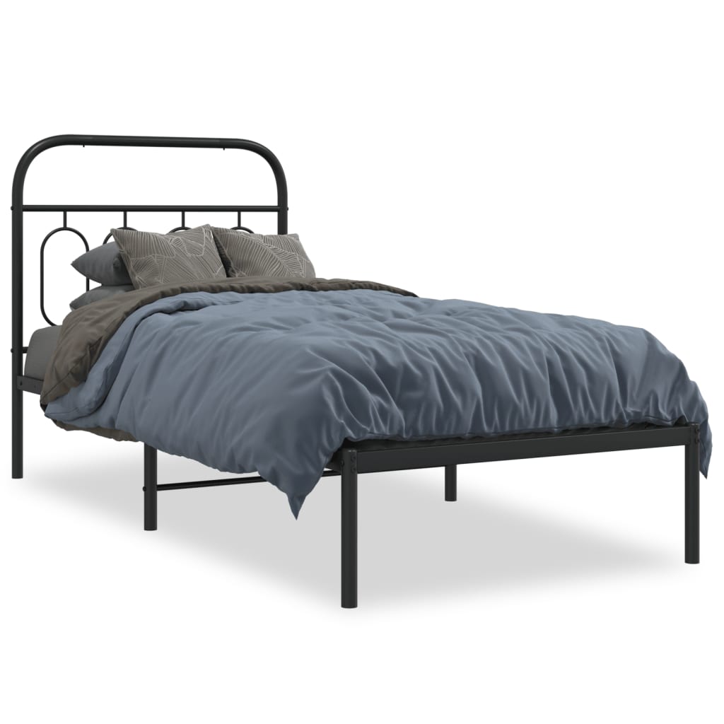 8721102645792_a_en_hd_1 vidaXL Metal Bed Frame without Mattress with Headboard Black 90x190 cm - Image 2