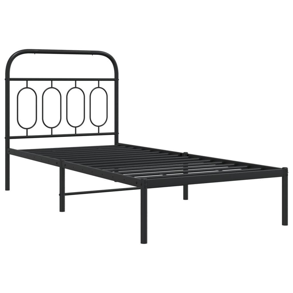 8721102645792_g_en_hd_1 vidaXL Metal Bed Frame without Mattress with Headboard Black 90x190 cm - Image 3