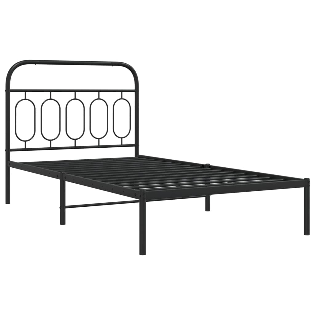 8721102645839_g_en_hd_1 vidaXL Metal Bed Frame without Mattress with Headboard Black 107x203 cm King Single - Image 3