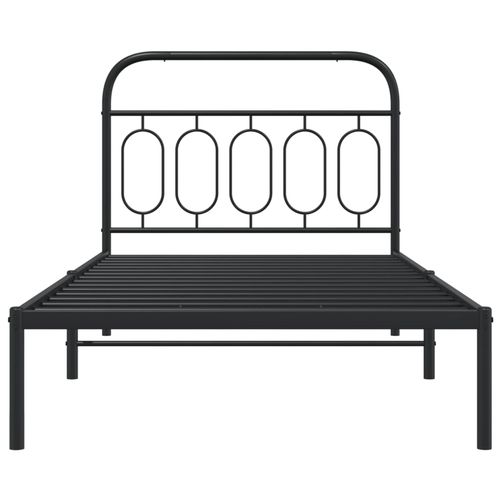 8721102645839_g_en_hd_2 vidaXL Metal Bed Frame without Mattress with Headboard Black 107x203 cm King Single - Image 4