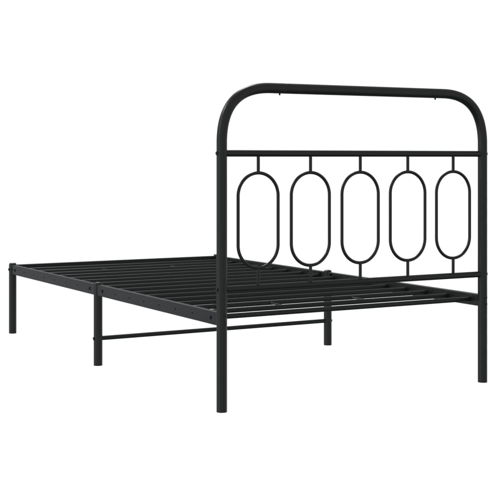 8721102645839_g_en_hd_4 vidaXL Metal Bed Frame without Mattress with Headboard Black 107x203 cm King Single - Image 6