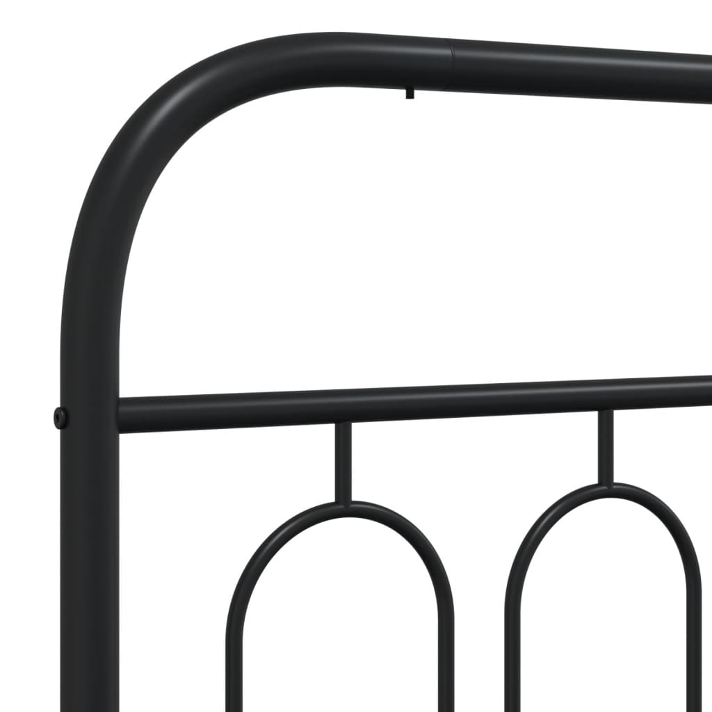8721102645891_g_en_hd_5 vidaXL Metal Bed Frame without Mattress with Headboard Black 150x200 cm - Image 7