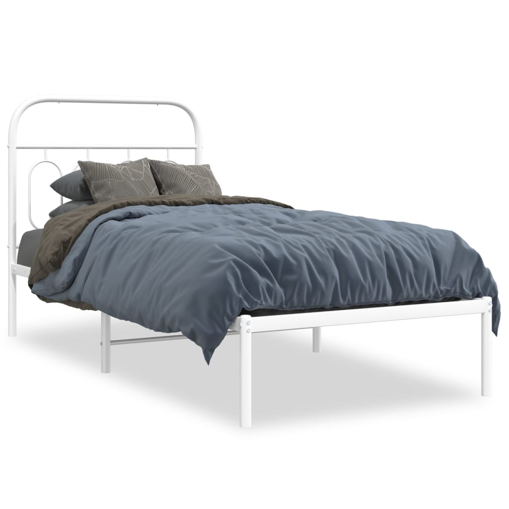 8721102646287_a_en_hd_1 vidaXL Metal Bed Frame without Mattress with Headboard White 90x190 cm - Image 2