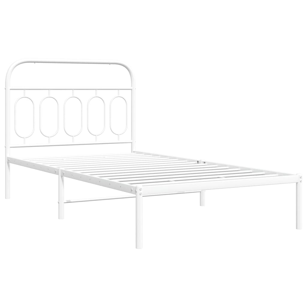 8721102646324_g_en_hd_1 vidaXL Metal Bed Frame without Mattress with Headboard White 107x203 cm King Single - Image 3