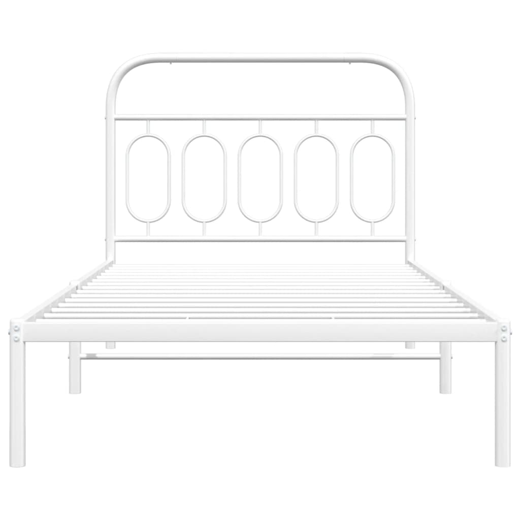 8721102646324_g_en_hd_2 vidaXL Metal Bed Frame without Mattress with Headboard White 107x203 cm King Single - Image 4