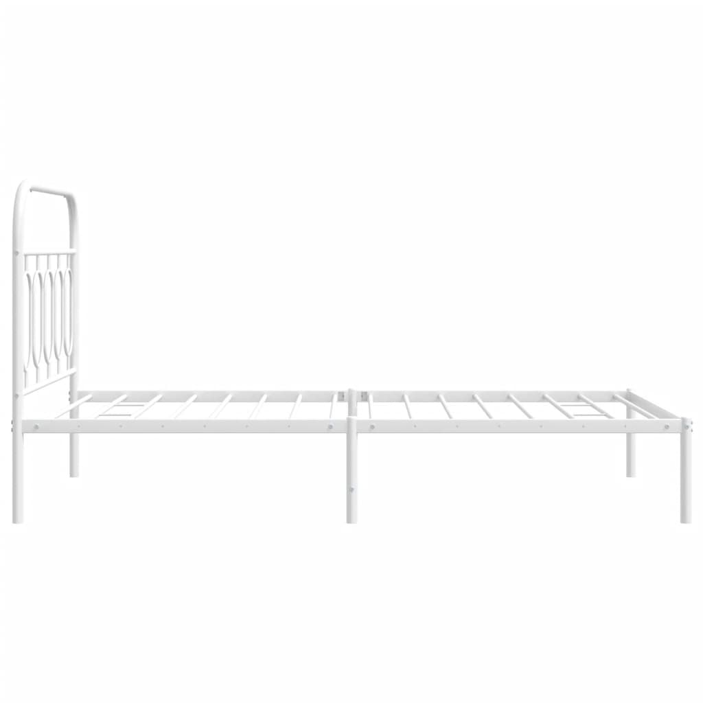 8721102646324_g_en_hd_3 vidaXL Metal Bed Frame without Mattress with Headboard White 107x203 cm King Single - Image 5