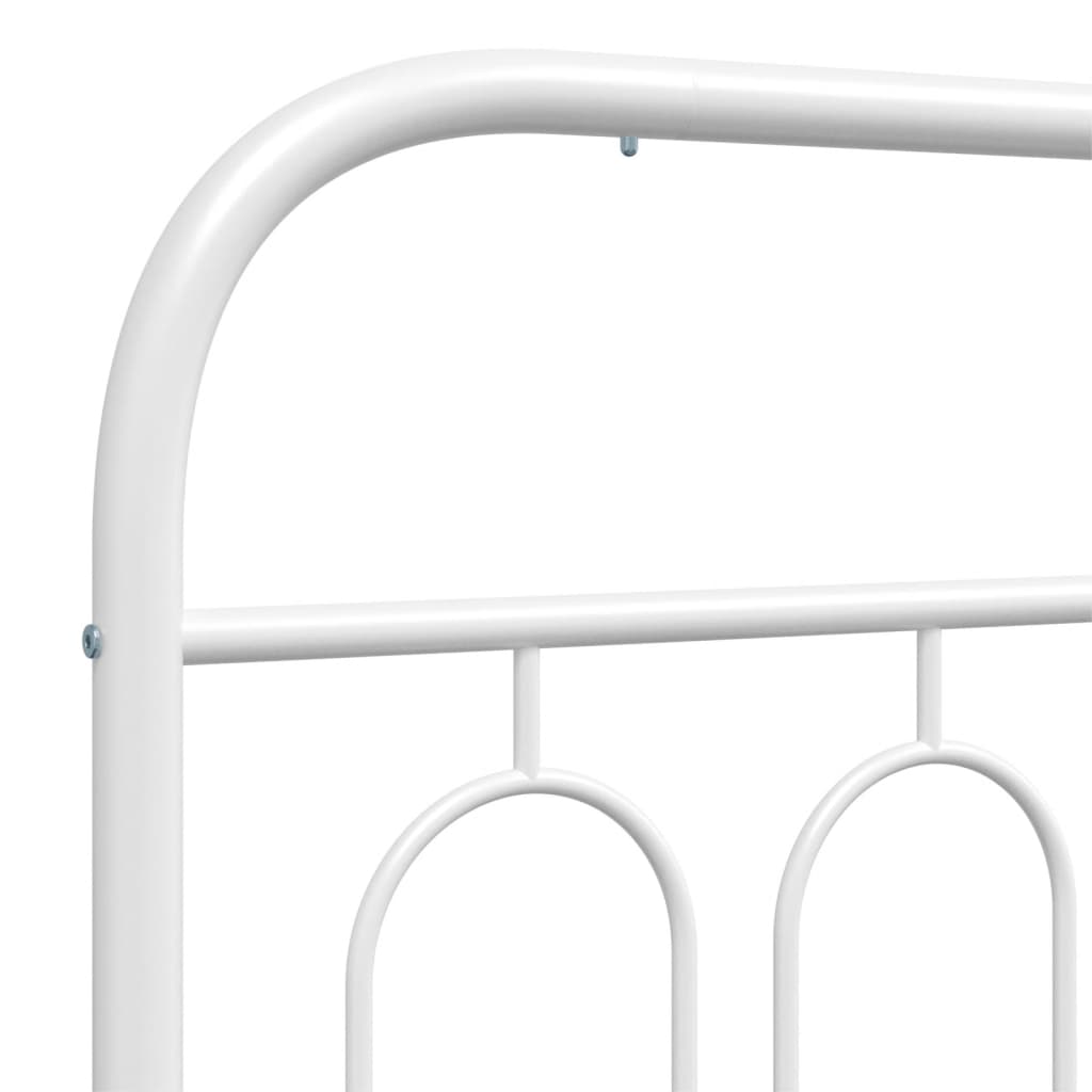 8721102646386_g_en_hd_5 vidaXL Metal Bed Frame without Mattress with Headboard White 150x200 cm - Image 7