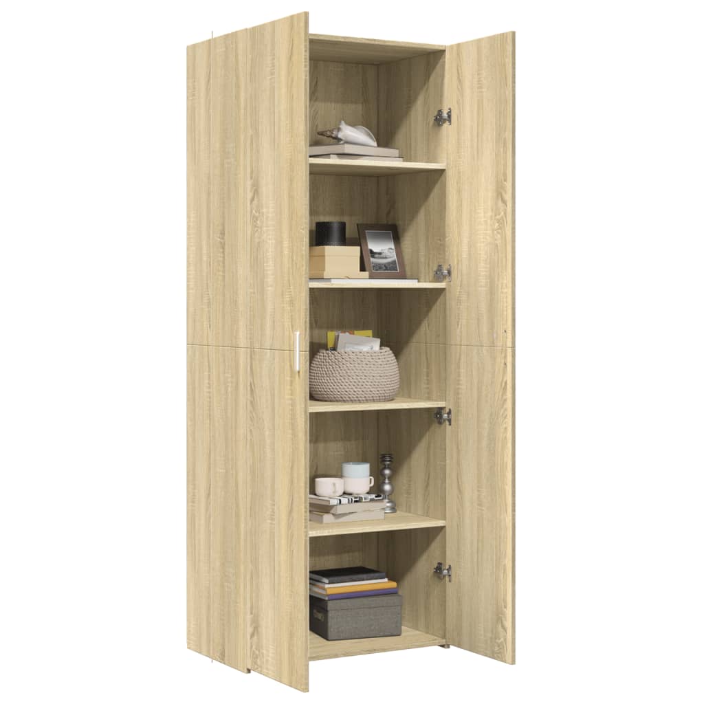 8721102655111_g_en_hd_1 vidaXL Highboard Sonoma Oak 70x42.5x185 cm Engineered Wood - Image 4