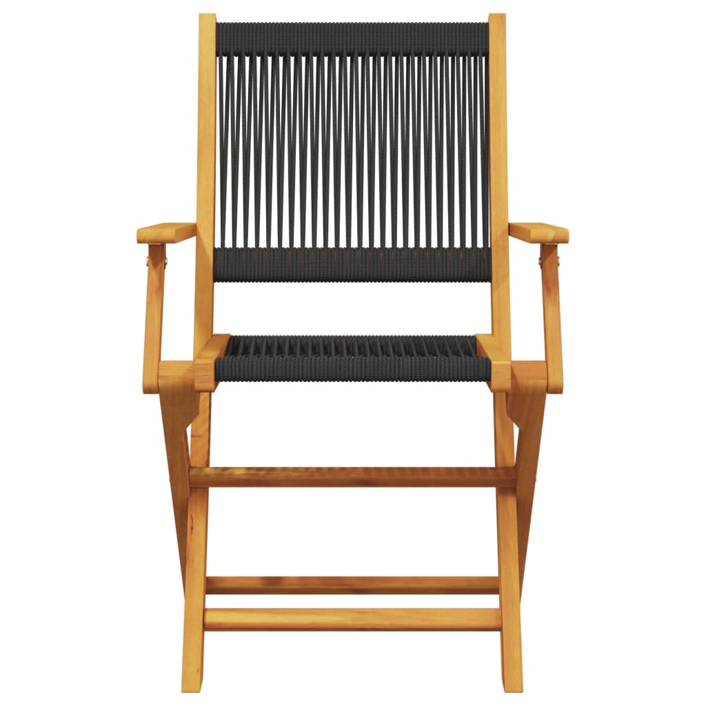 8721102664335_g_en_hd_2 vidaXL 3 Piece Bistro Set Black Polypropylene and Solid Wood - Image 4
