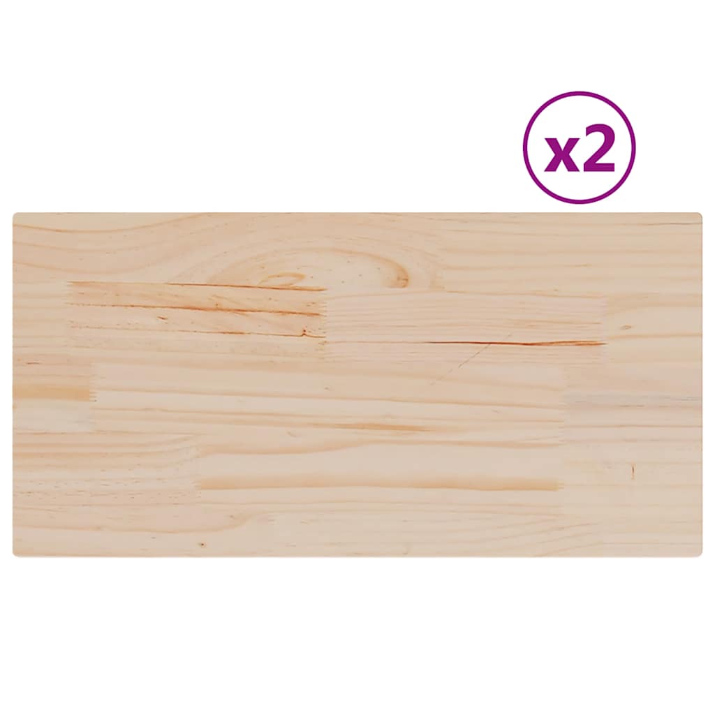 8721102673450_a_en_hd_1 vidaXL Table Tops 2 pcs 60x30x2.5 cm Rectangular Solid Wood Pine - Image 2
