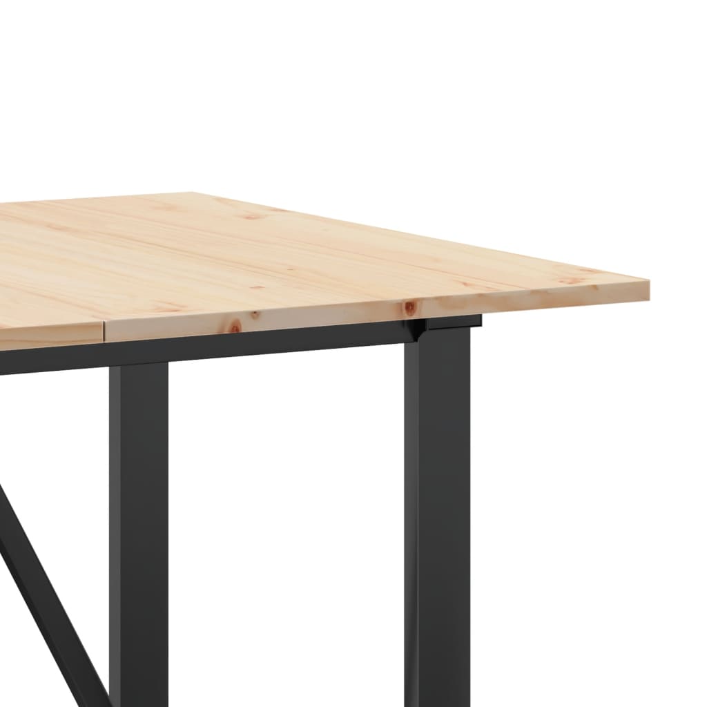 8721102674136_g_en_hd_5 vidaXL Dining Table O-Frame 160x80x75 cm Solid Wood Pine and Steel - Image 7