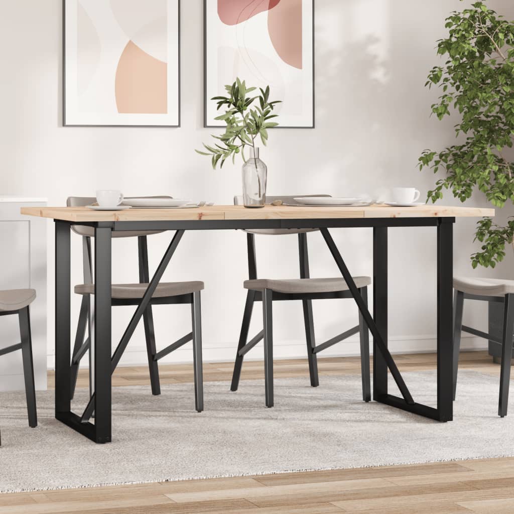 8721102674792_m_en_hd_1 vidaXL Dining Table O-Frame 160x80x75.5 cm Solid Wood Pine and Steel - Image 1