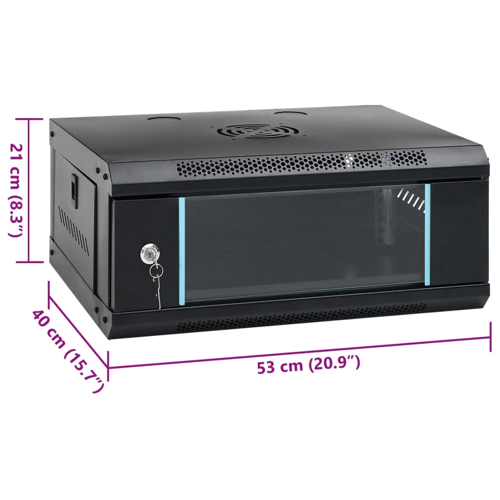 8721102676482_g_en_hd_7 vidaXL 4U Wall Mounted Network Cabinet 19" IP20 53x40x21 cm - Image 8