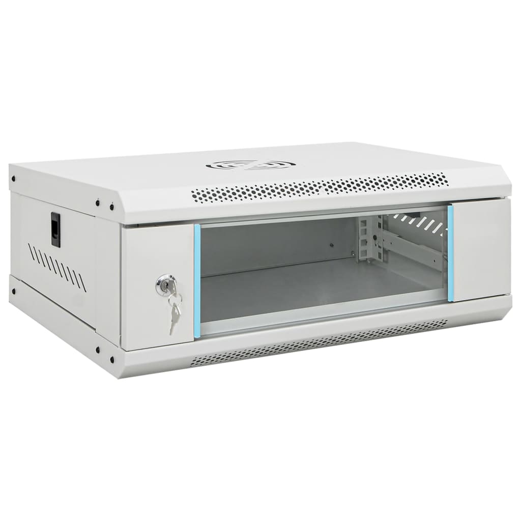 8721102676499_a_en_hd_1 vidaXL 4U Wall Mounted Network Cabinet 19" IP20 53x40x21 cm - Image 1