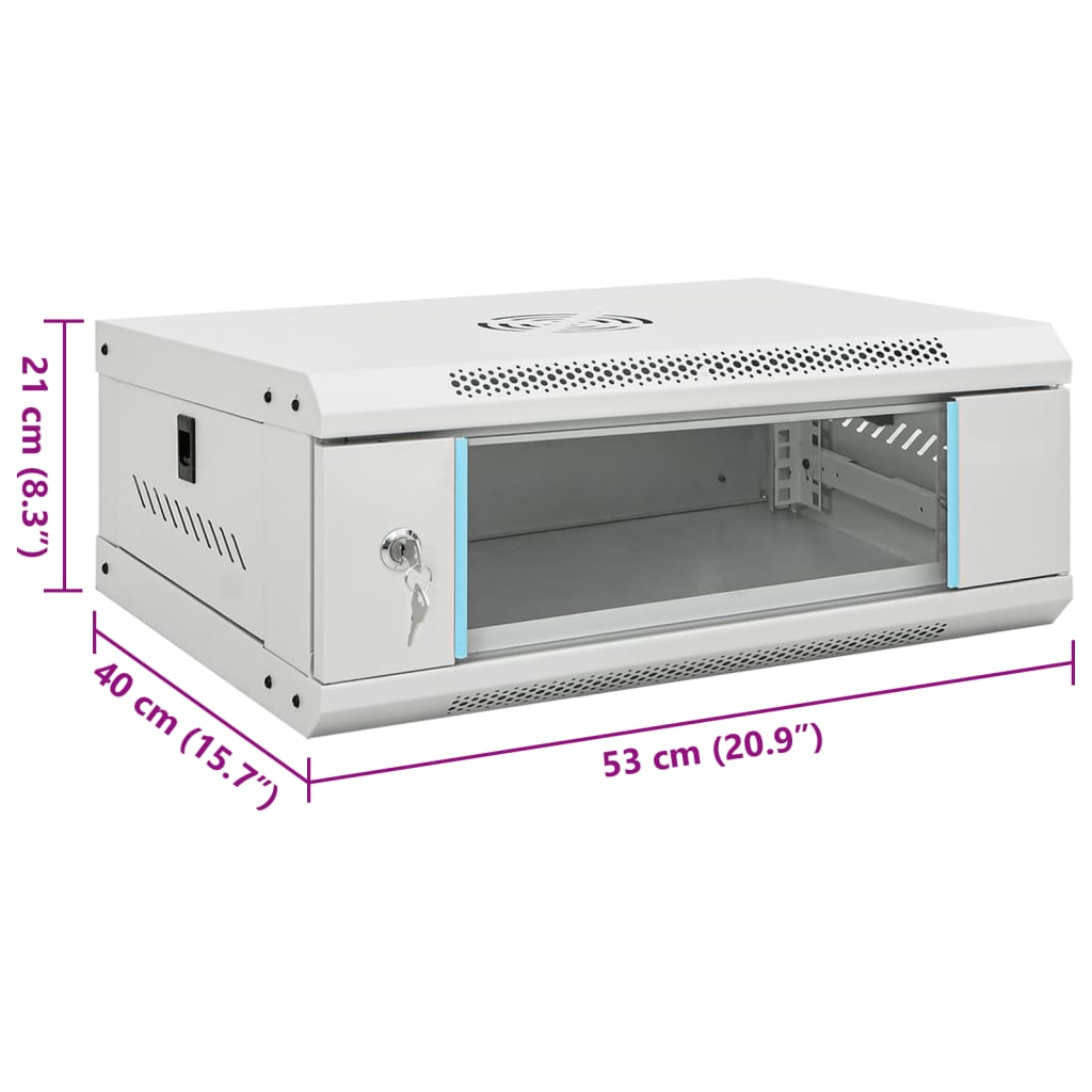 8721102676499_g_en_hd_7 vidaXL 4U Wall Mounted Network Cabinet 19" IP20 53x40x21 cm - Image 8