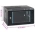 vidaXL 6U Wall Mounted Network Cabinet 19" IP20 53x40x30 cm - Image 8