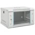 vidaXL 6U Wall Mounted Network Cabinet 19" IP20 53x40x30 cm