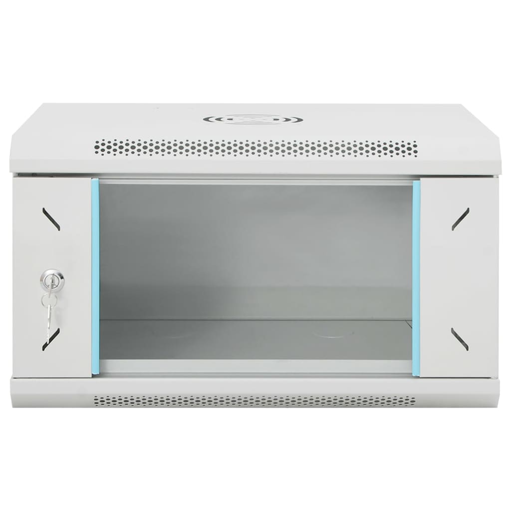 8721102676512_g_en_hd_2 vidaXL 6U Wall Mounted Network Cabinet 19" IP20 53x40x30 cm - Image 3