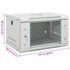 vidaXL 6U Wall Mounted Network Cabinet 19" IP20 53x40x30 cm - Image 8