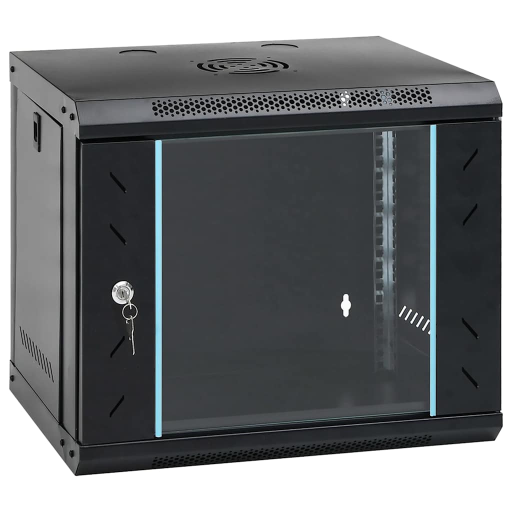 8721102676529_a_en_hd_1 vidaXL 9U Wall Mounted Network Cabinet 19" IP20 53x40x45 cm - Image 1
