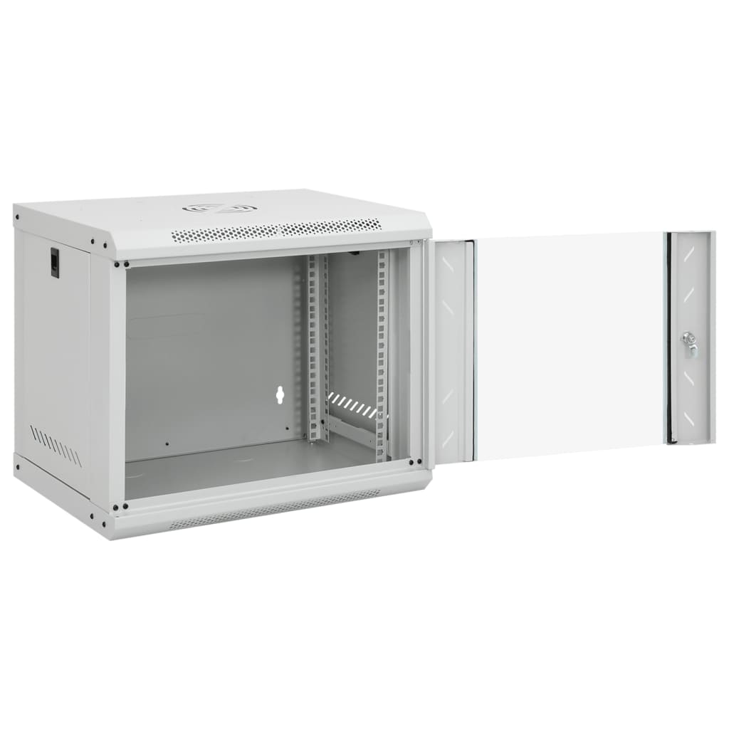 8721102676536_g_en_hd_1 vidaXL 9U Wall Mounted Network Cabinet 19" IP20 53x40x45 cm - Image 2