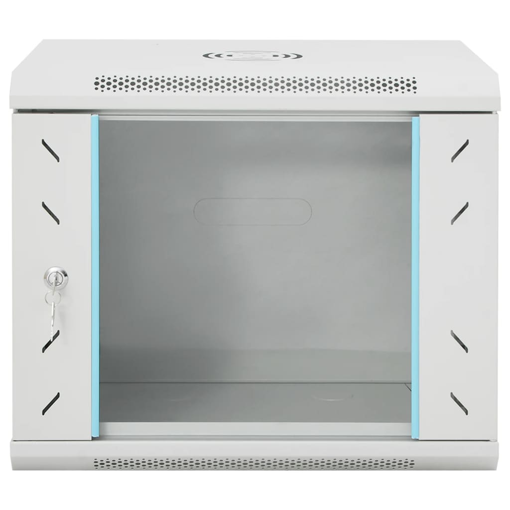 8721102676536_g_en_hd_2 vidaXL 9U Wall Mounted Network Cabinet 19" IP20 53x40x45 cm - Image 3
