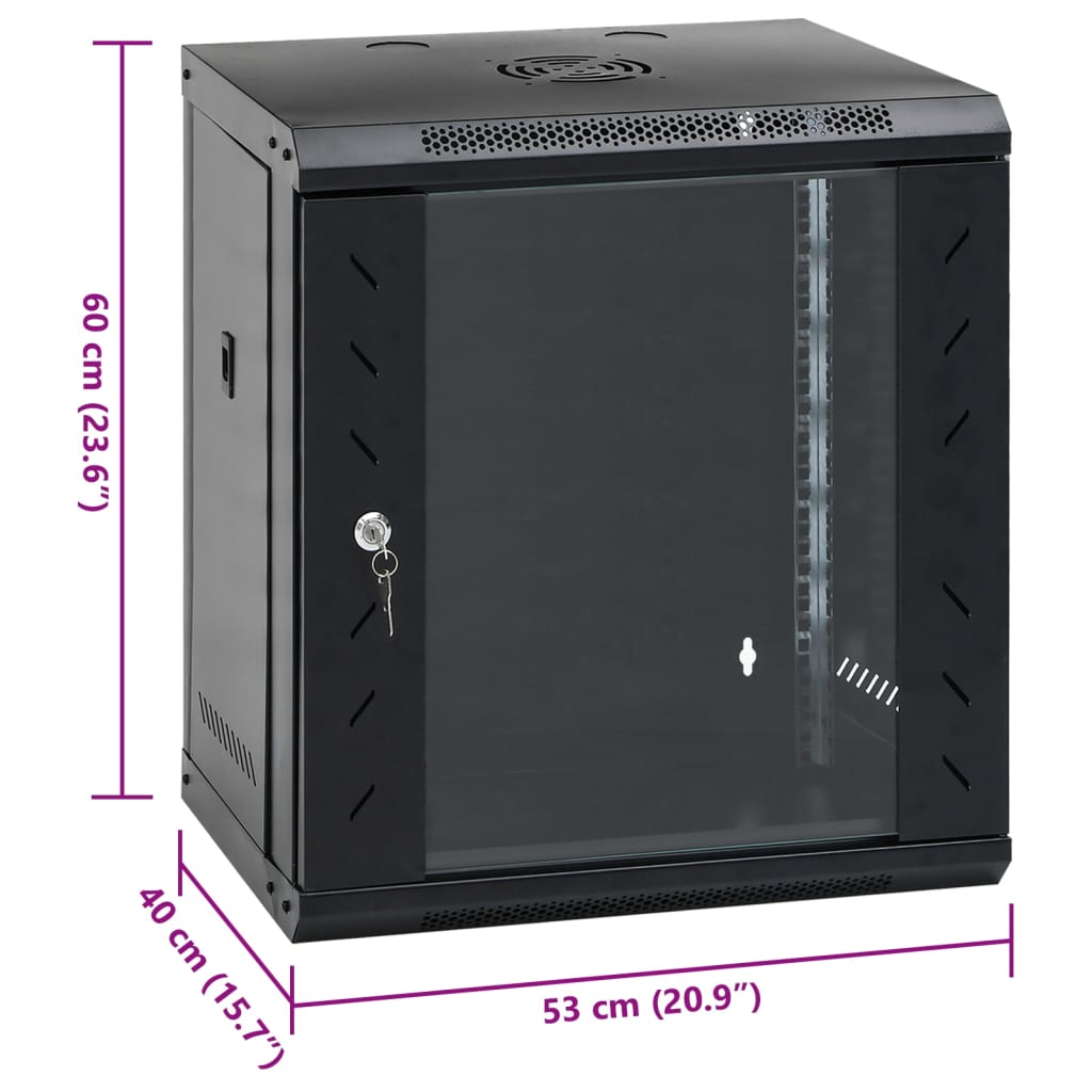 8721102676543_g_en_hd_7 vidaXL 12U Wall Mounted Network Cabinet 19" IP20 53x40x60 cm - Image 8