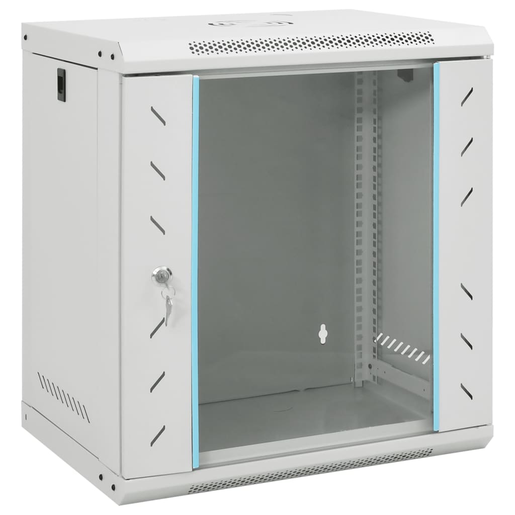 8721102676550_a_en_hd_1 vidaXL 12U Wall Mounted Network Cabinet 19" IP20 53x40x60 cm - Image 1
