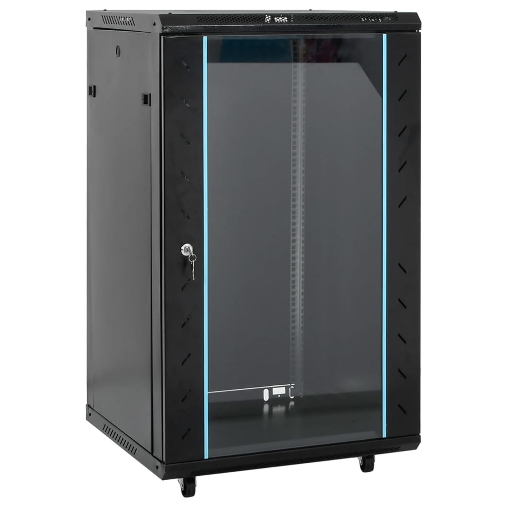 8721102676581_a_en_hd_1 vidaXL 18U Network Cabinet with Swivel Feet 19" IP20 60x60x100 cm - Image 1