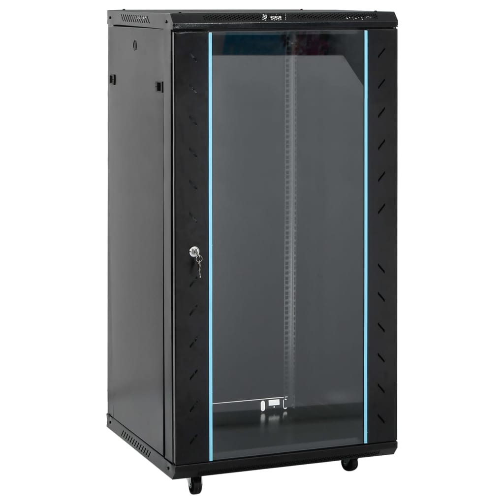 8721102676604_a_en_hd_1 vidaXL 22U Network Cabinet with Swivel Feet 19" IP20 60x60x120 cm - Image 1