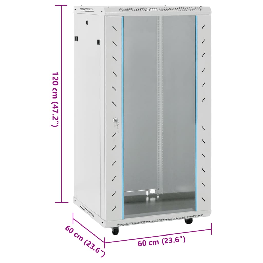 8721102676611_g_en_hd_7 vidaXL 22U Network Cabinet with Swivel Feet 19" IP20 60x60x120 cm - Image 8