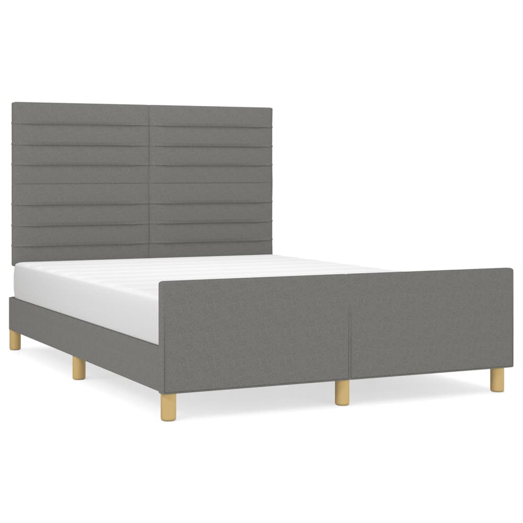 8721102681226_a_en_hd_1 vidaXL Bed Frame without Mattress Dark Grey 137x187 cm Double Fabric - Image 2