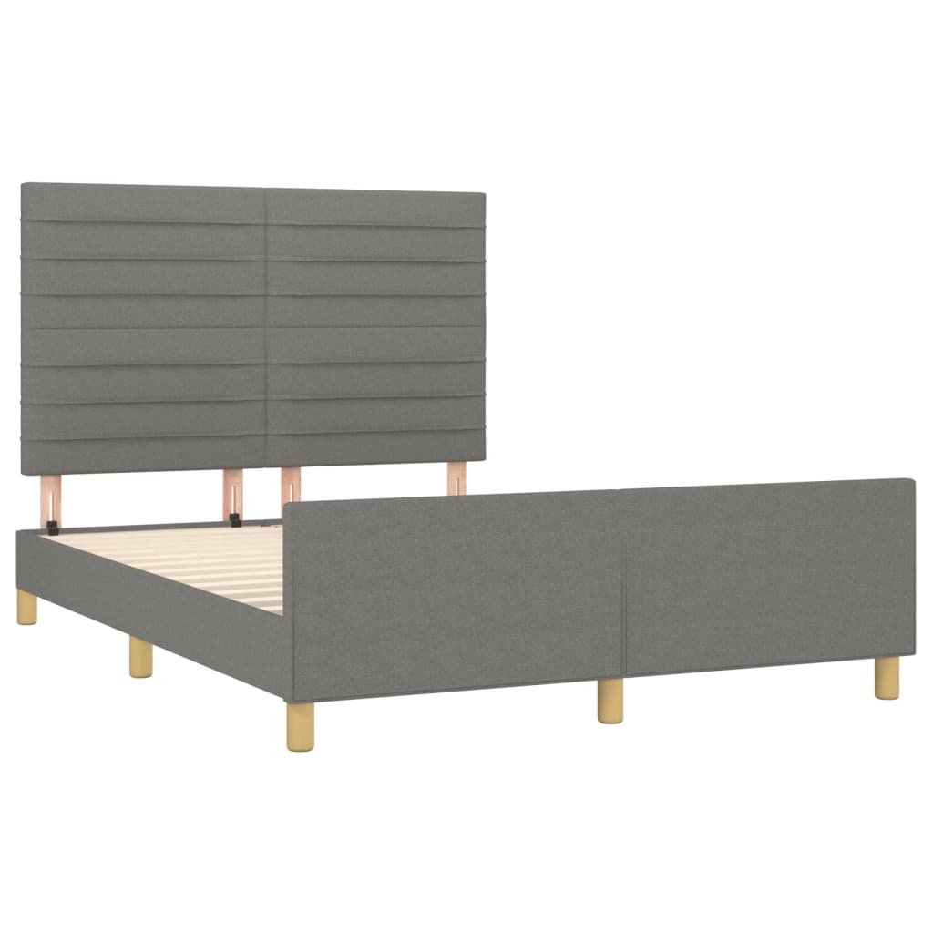 8721102681226_g_en_hd_2 vidaXL Bed Frame without Mattress Dark Grey 137x187 cm Double Fabric - Image 4