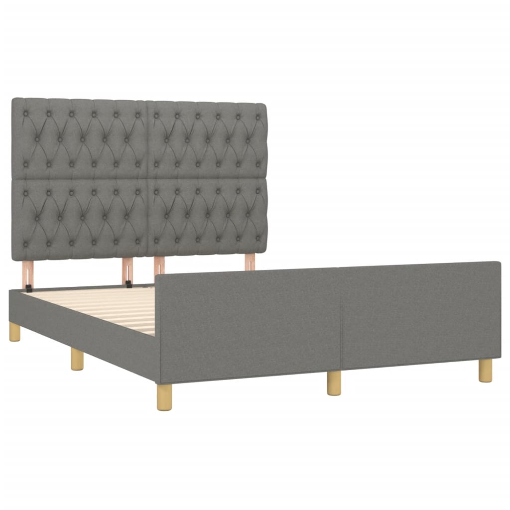 8721102681264_g_en_hd_2 vidaXL Bed Frame without Mattress Dark Grey 137x187 cm Double Fabric - Image 4