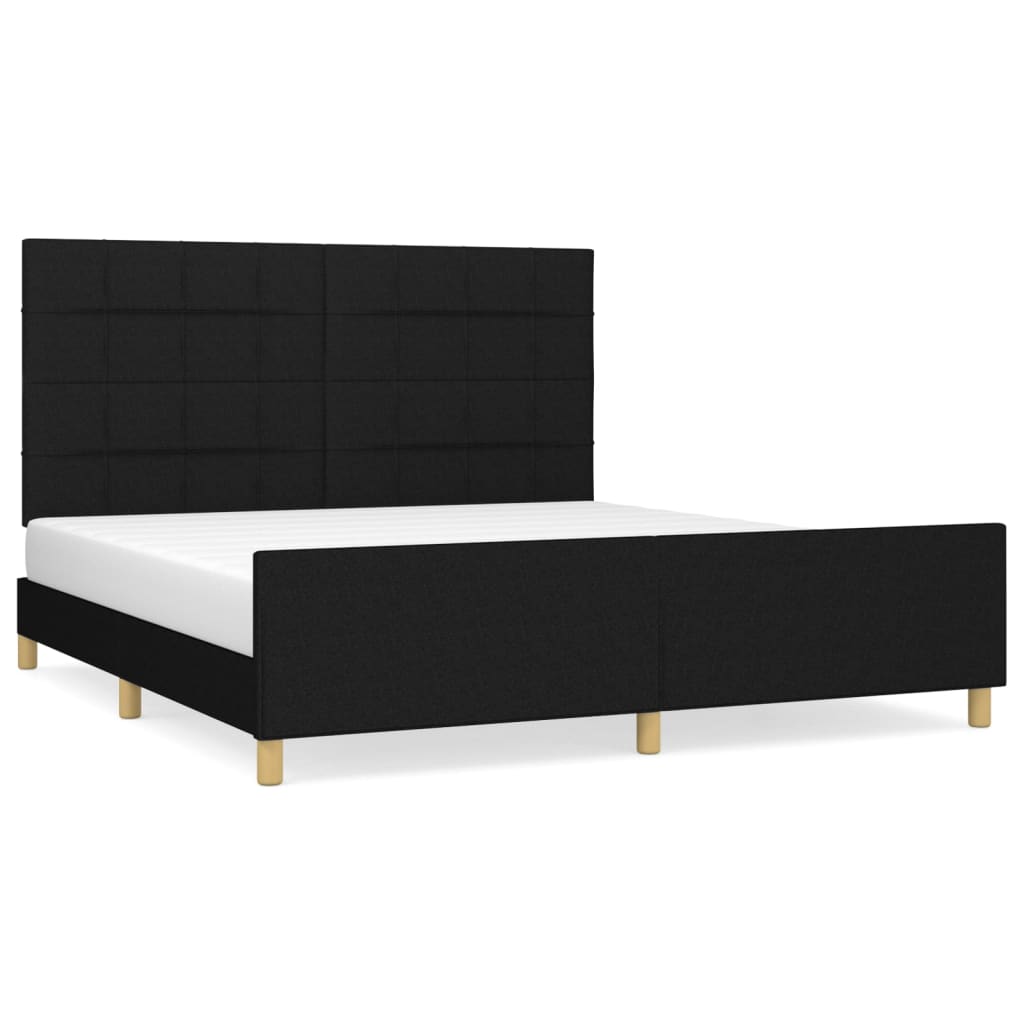 8721102681356_a_en_hd_1 vidaXL Bed Frame without Mattress Black 152x203 cm Queen Fabric - Image 2