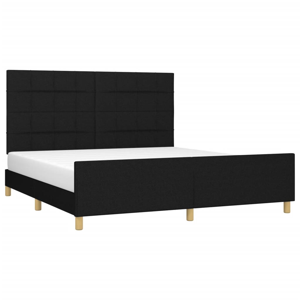 8721102681356_g_en_hd_1 vidaXL Bed Frame without Mattress Black 152x203 cm Queen Fabric - Image 3
