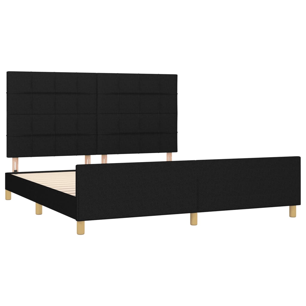 8721102681356_g_en_hd_2 vidaXL Bed Frame without Mattress Black 152x203 cm Queen Fabric - Image 4