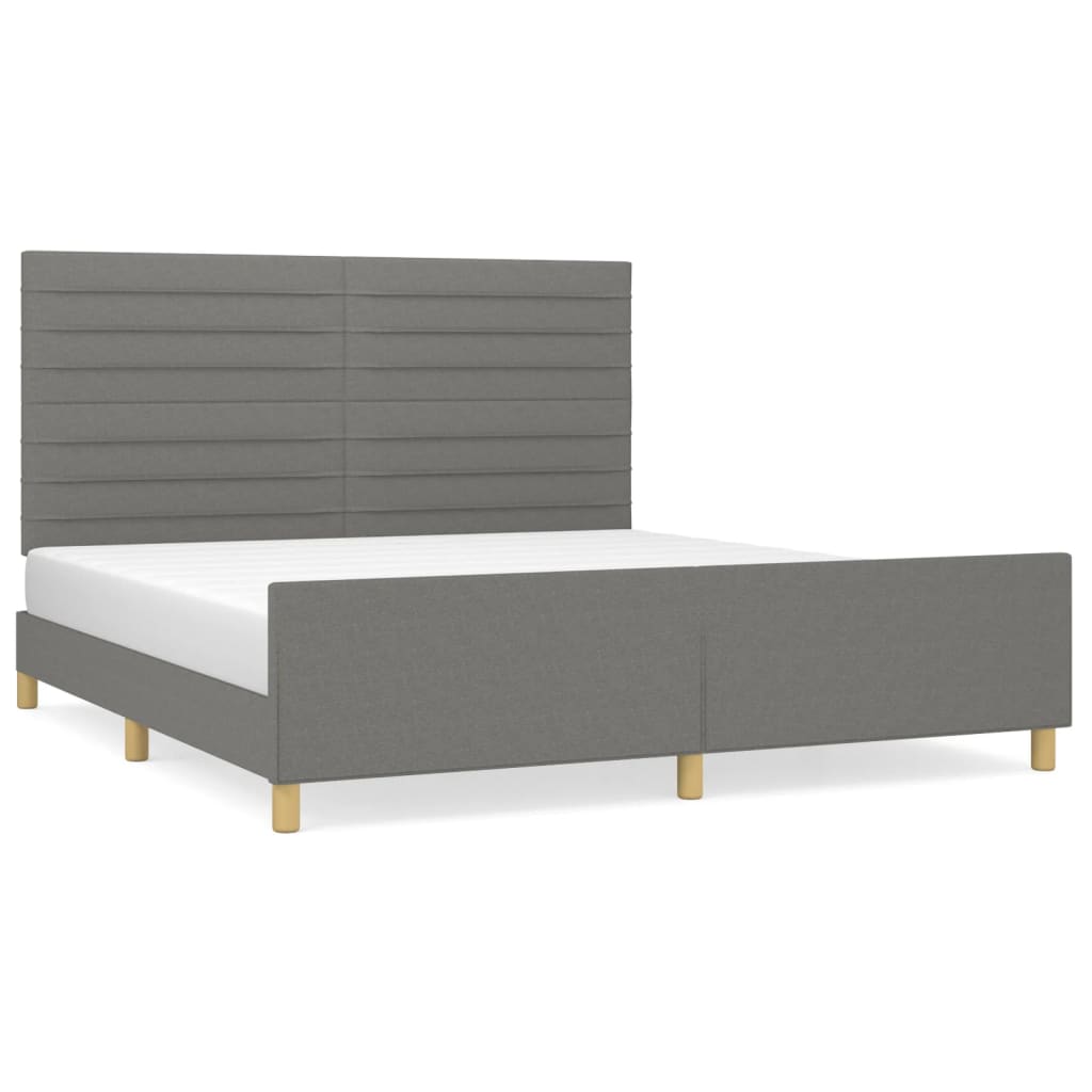 8721102681363_a_en_hd_1 vidaXL Bed Frame without Mattress Dark Grey 152x203 cm Queen Fabric - Image 2