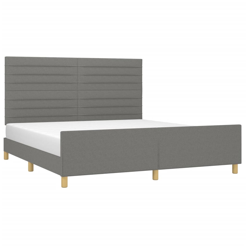 8721102681363_g_en_hd_1 vidaXL Bed Frame without Mattress Dark Grey 152x203 cm Queen Fabric - Image 3