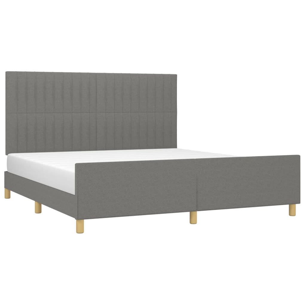 8721102681387_g_en_hd_1 vidaXL Bed Frame without Mattress Dark Grey 152x203 cm Queen Fabric - Image 3