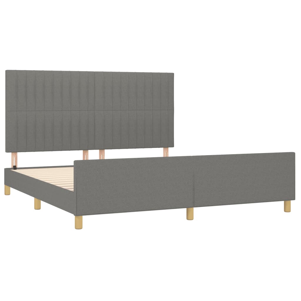 8721102681387_g_en_hd_2 vidaXL Bed Frame without Mattress Dark Grey 152x203 cm Queen Fabric - Image 4