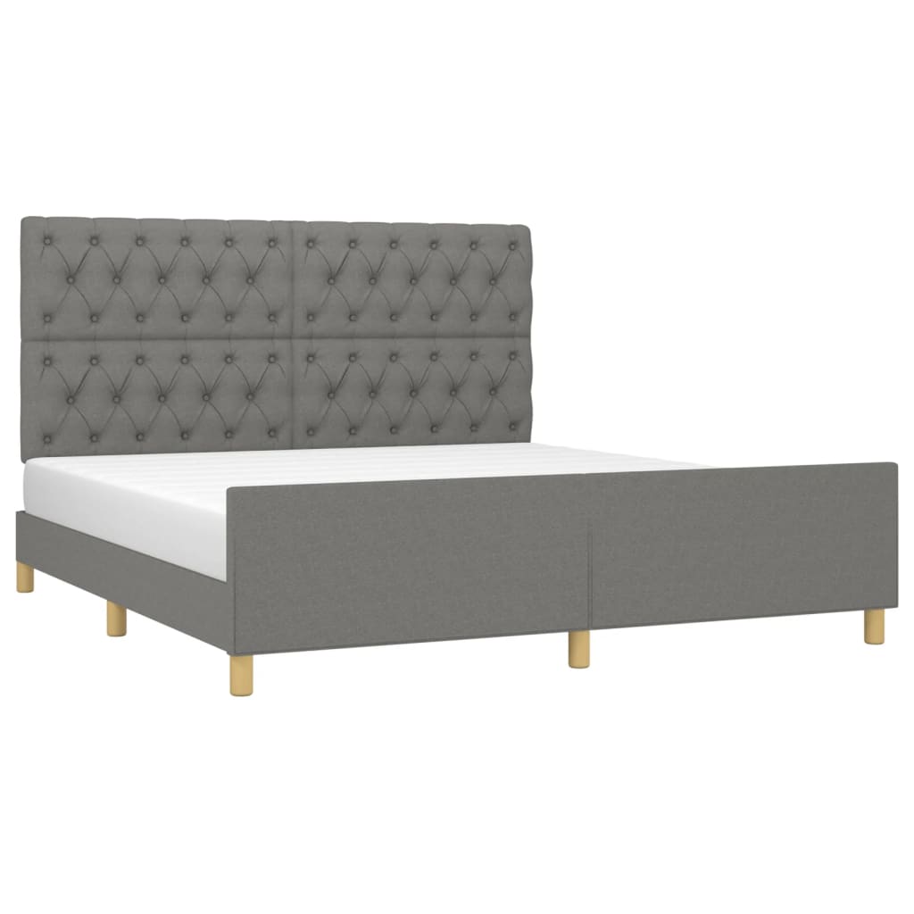 8721102681400_g_en_hd_1 vidaXL Bed Frame without Mattress Dark Grey 152x203 cm Queen Fabric - Image 3