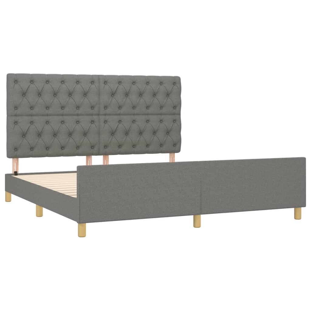 8721102681400_g_en_hd_2 vidaXL Bed Frame without Mattress Dark Grey 152x203 cm Queen Fabric - Image 4