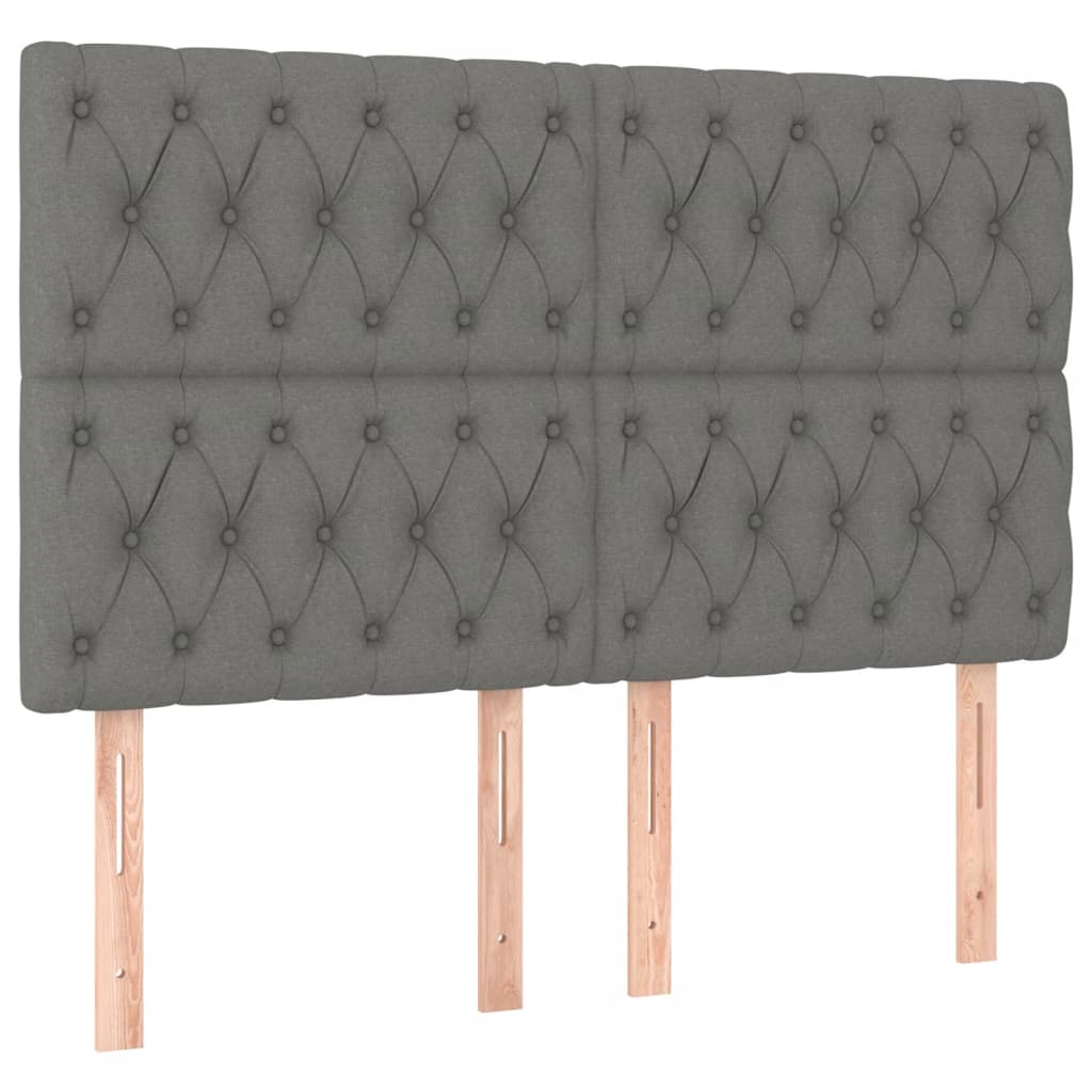 8721102681400_g_en_hd_7 vidaXL Bed Frame without Mattress Dark Grey 152x203 cm Queen Fabric - Image 9