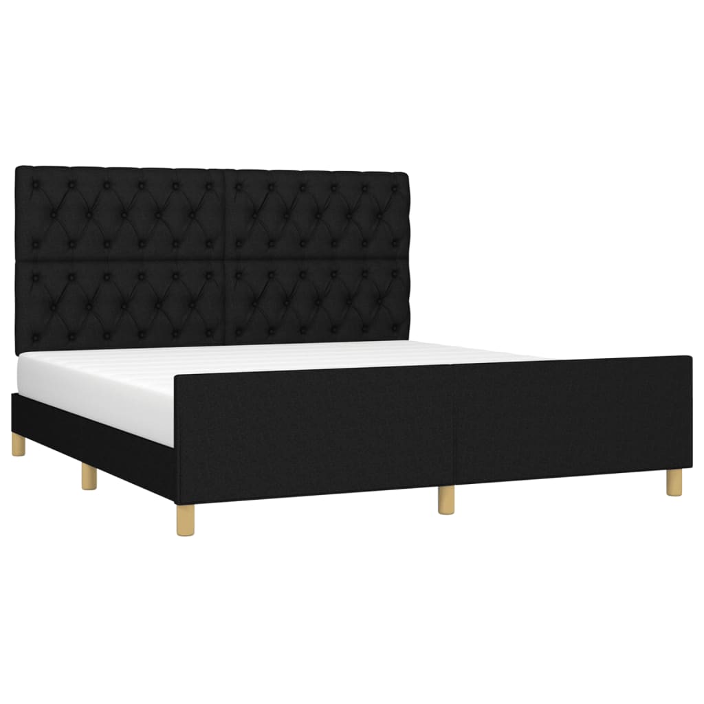 8721102681417_g_en_hd_1 vidaXL Bed Frame without Mattress Black 152x203 cm Queen Fabric - Image 3